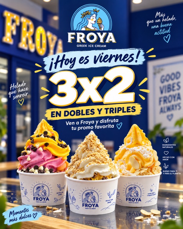 Viernes: 3x2 en dobles y triples